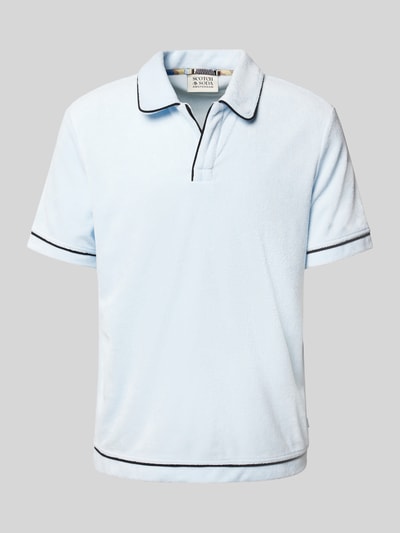 Scotch & Soda Relaxed Fit Poloshirt mit Label-Detail Hellblau 2