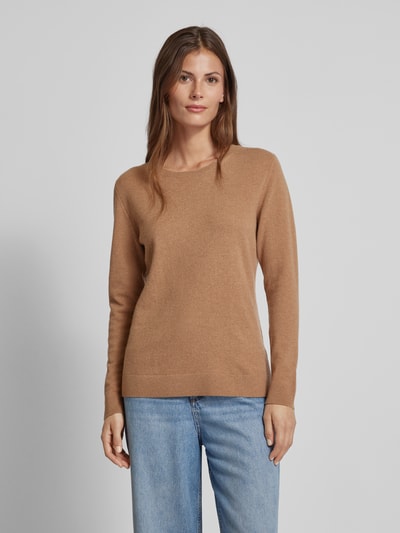 (The Mercer) N.Y. Kaschmirpullover mit Rundhalsausschnitt Camel Melange 4