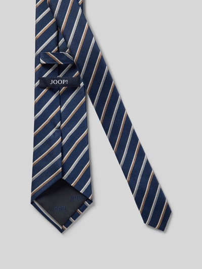 Produktfoto, Krawatte aus Seide im Allover-Look (8 cm) von JOOP! Collection, klassische Form, fein strukturiert, blau mit Streifen, 8 cm Breite