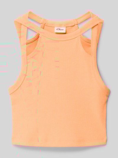 s.Oliver RED LABEL Slim Fit Tank Top mit Cut Outs Apricot 1