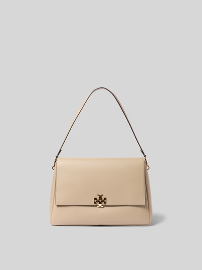 Productfoto, Shoulder Bag met Logo-Detail van Tory Burch in beige, logodetail, afneembare schouderband, magneetsluiting, hoofdvak met overslag, binnenvak met ritssluiting, breedte 33 cm, lengte 23 cm, diepte 13 cm