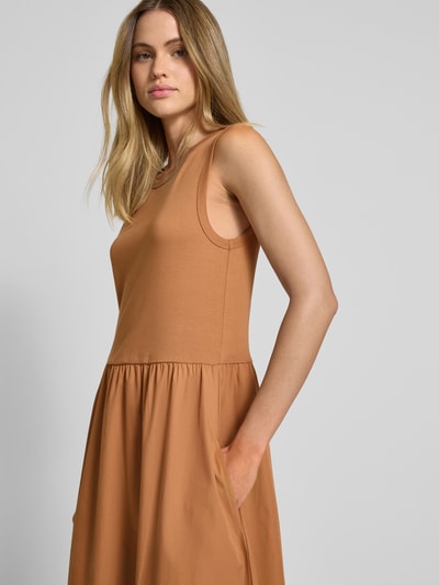 Jake*s Casual Midi-jurk met steekzakken Middenbruin - 3