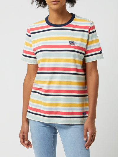 Superdry T-shirt met streepmotief  Felroze - 4