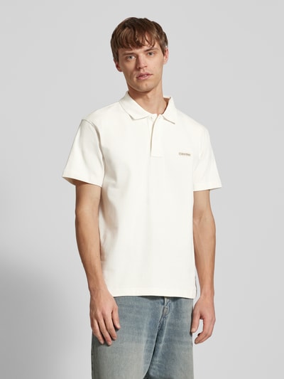 Calvin Klein Jeans Poloshirt mit Label-Patch Offwhite 4