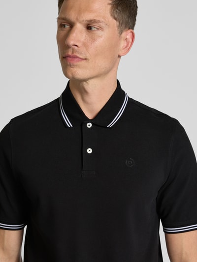 bugatti Regular Fit Poloshirt mit Label-Detail Black 3
