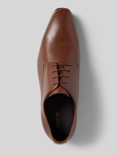 Geox Leren derbyschoennen met gestructureerde zool, model 'UOMO HIGH LIFE' Cognac - 4