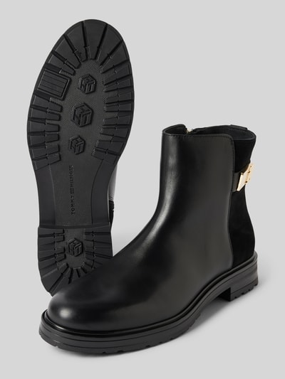 Tommy Hilfiger Lederboots mit Label-Applikation Black 4