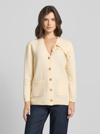 Zero Strickjacke mit Knopfleiste Ecru 4