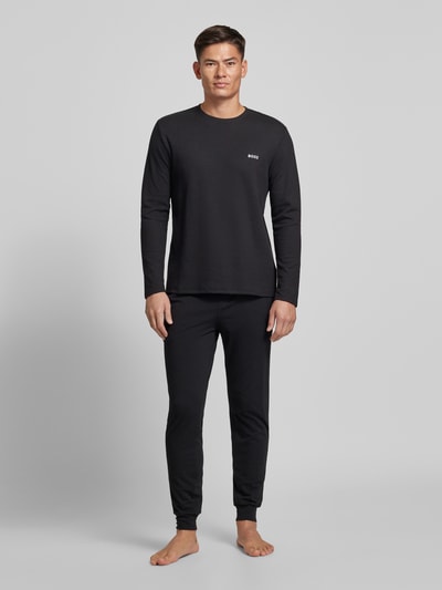 BOSS Longsleeve mit Rundhalsausschnitt Black 1