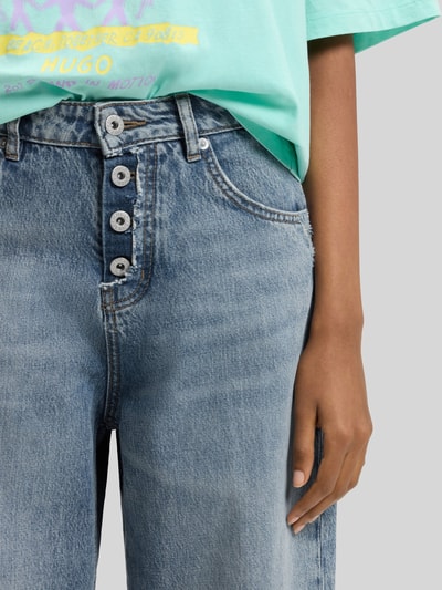 HUGO Blue Loose Fit Jeans mit sichtbarer Knopfleiste Jeansblau 3
