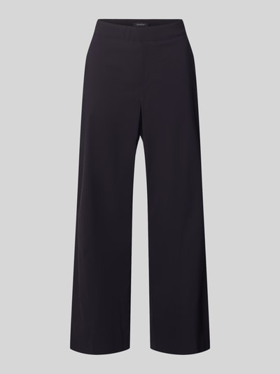 Productfoto, Hose aus Viskose-Mix in verkürzter Passform Modell 'FENJA2' van STEHMANN, zwart, elastische tailleband, viscose-mix met stretch, cropped fit, taillewijdte maat 36: 40 cm, binnenbeenlengte maat 36: 66 cm.