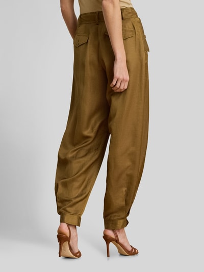 Lauren Ralph Lauren Relaxed Tapered Cargohose aus Vikose-Leinen-Mix Camel 5