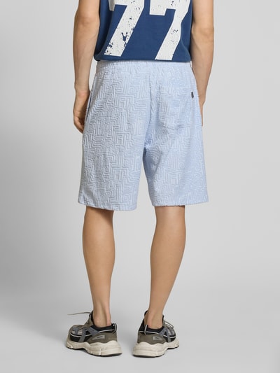 REVIEW Short met structuurmotief en elastische band IJsblauw - 5