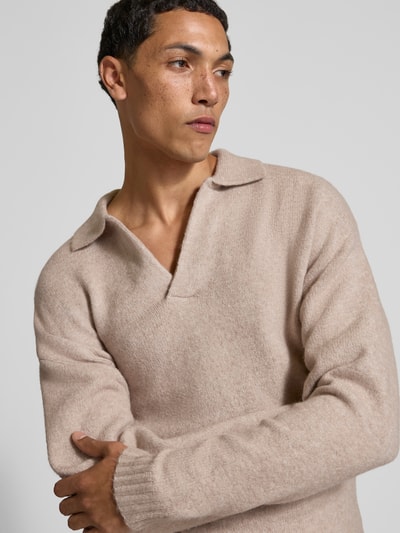 Jack & Jones Gebreide pullover met V-hals, model 'SOHO' Offwhite - 3