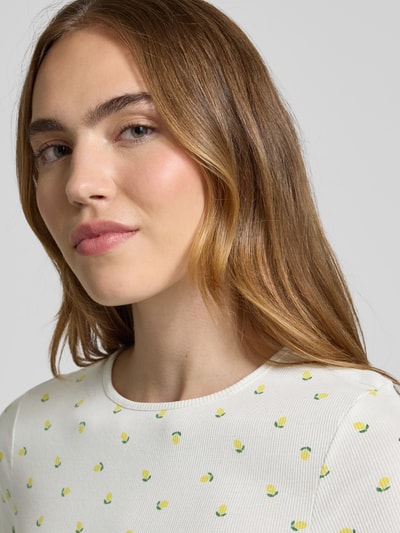 Vero Moda Regular fit T-shirt van katoenmix, model 'HARRY' Wit - 3