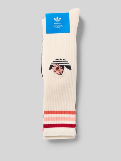 adidas Originals Skarpety z wyhaftowanym motywem w zestawie 2 szt. model ‘LIBERTY KNEE’ Biały 3