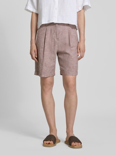 Christian Berg Woman Bermudas mit Stoffgürtel Camel Melange 4