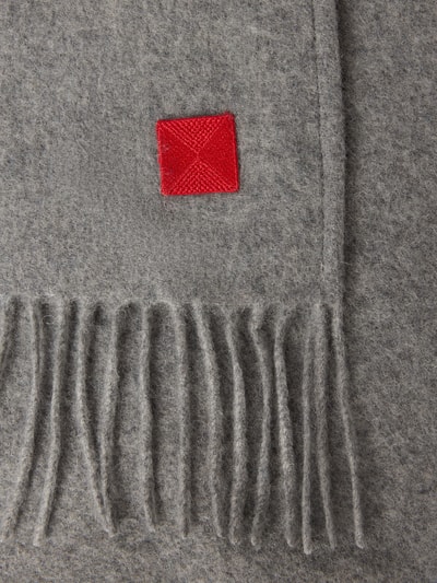 MAX&Co. Schal aus Woll-Cashmere-Mix mit Fransen Hellgrau 2