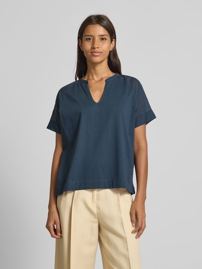 Marc O'Polo Relaxed Fit Blusenshirt aus reiner Baumwolle Marine 4