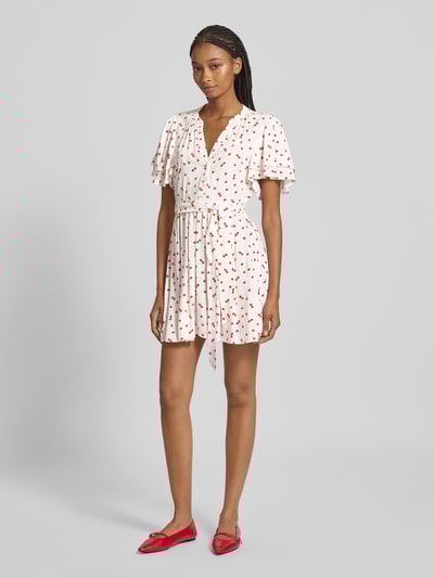 Only Tailliertes Minikleid mit Bindegürtel Modell 'NOVA' Weiss 1