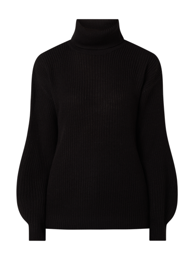 Vila Rollkragenpullover mit überschnittenen Schultern Modell 'Lou' Black 2