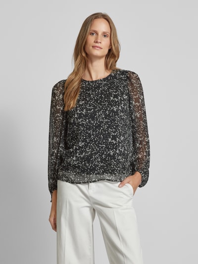 Vila Bluse im Double-Layer-Look Modell 'FALIA' Black 4