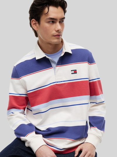 Tommy Jeans Regular Fit Rugbyshirt aus reiner Baumwolle Ecru 3