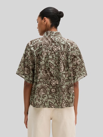 Marc O'Polo loose fit blouse van puur katoen Lichtgroen - 5