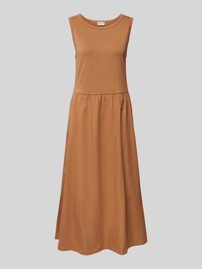 Jake*s Casual Midi-jurk met steekzakken Middenbruin - 2