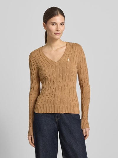 Polo Ralph Lauren Slim Fit Pullover aus reiner Baumwolle Camel 4