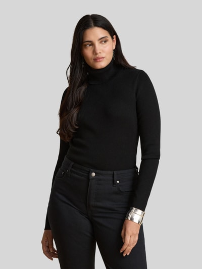 Lauren Ralph Lauren Slim fit coltrui van mix van katoen en modal Zwart - 6