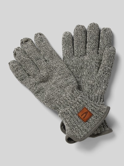 camel active Handschuhe mit Label-Detail Mittelgrau Melange 1