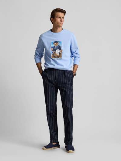 Polo Ralph Lauren bluza o kroju regular fit z nadruk polo bear Jasnoniebieski 1