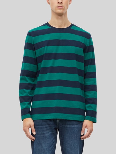 s.Oliver RED LABEL Longsleeve mit abgerundetem Saum Marine 3