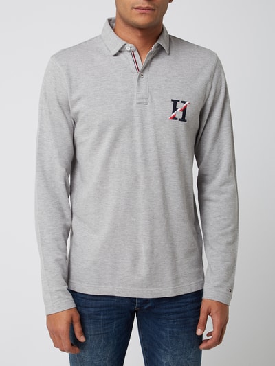 Tommy Hilfiger Poloshirt mit langem Arm hellgrau melange online kaufen