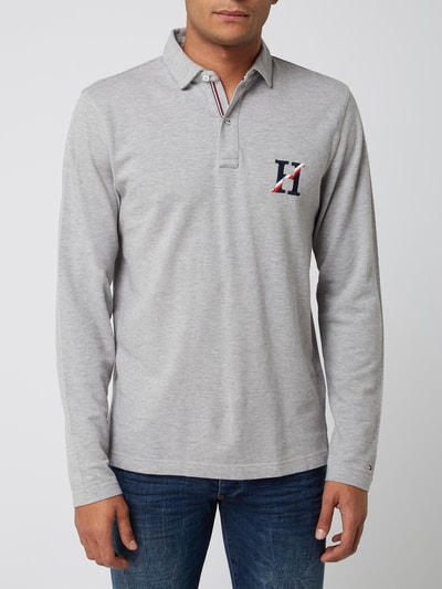 Tommy Hilfiger Poloshirt met lange mouw Lichtgrijs gemêleerd - 4