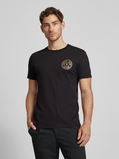 Versace Jeans Couture T-Shirt mit Label-Print Black 4