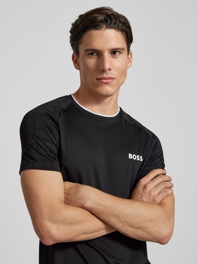 BOSS Green T-Shirt mit Label-Print Black 3