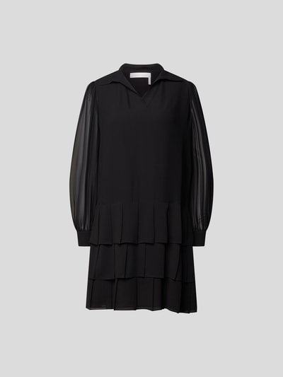 See by Chloé Knielanges Kleid mit Volant Schwarz 2
