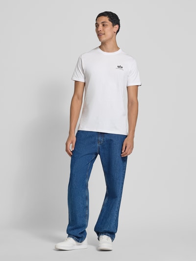 Alpha Industries T-Shirt mit Label-Print Weiss 1