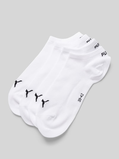 PUMA Sneakersocken mit Label-Detail im 4er-Pack Weiss 1