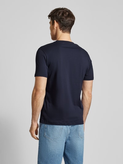 HUGO T-Shirt mit Label-Print Modell 'Dimoniti' Marine 5