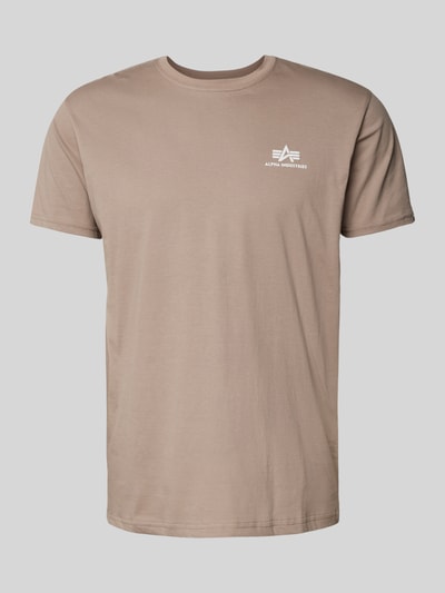 Alpha Industries T-Shirt mit Label-Print Sand 2