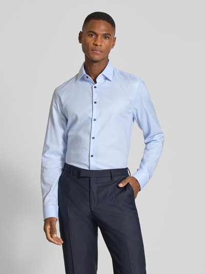 Jake*s Slim Fit Business-Hemd mit Kentkragen Bleu 4