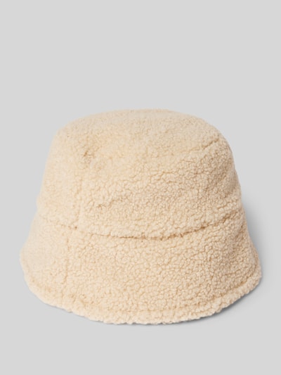 Pieces Czapka typu bucket hat z futerkiem model ‘NETTY’ Écru 1