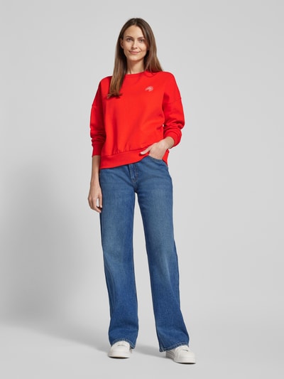 Tom Tailor Denim Regular Fit Sweatshirt aus reiner Baumwolle Rot 1