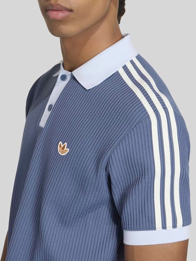 adidas Originals Koszulka polo o kroju relaxed fit z dodatkiem bawełny Szaroniebieski 5