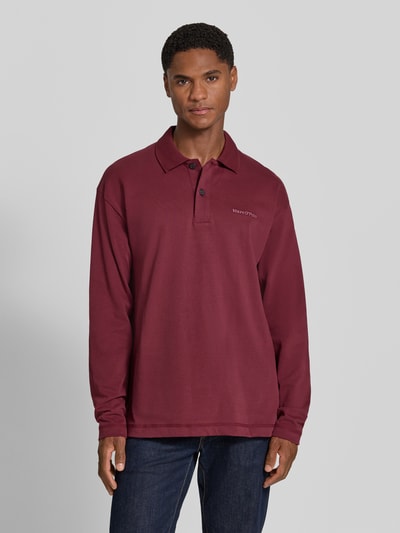 Marc O'Polo Relaxed Fit Poloshirt aus reiner Baumwolle Bordeaux 4