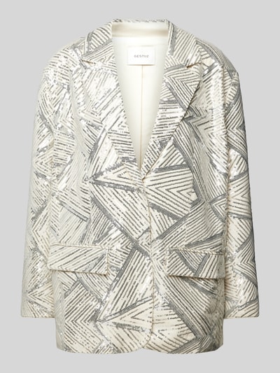 Gestuz Blazer met pailletten, model 'Genta' Offwhite - 2