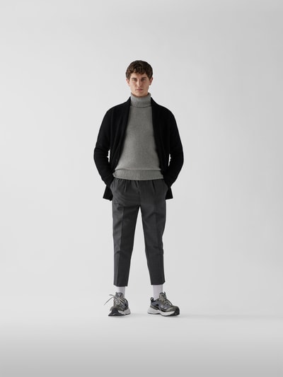 Roberto Collina Strickjacke mit Reverskragen Schwarz 1